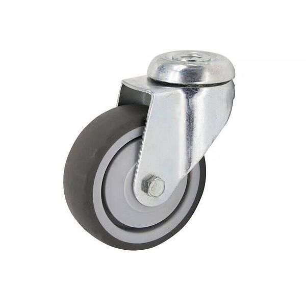 light duty single TPR caster with screw hole