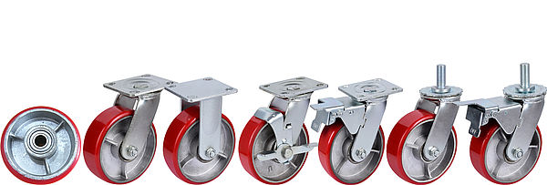 Cast Iron core PU casters and wheels